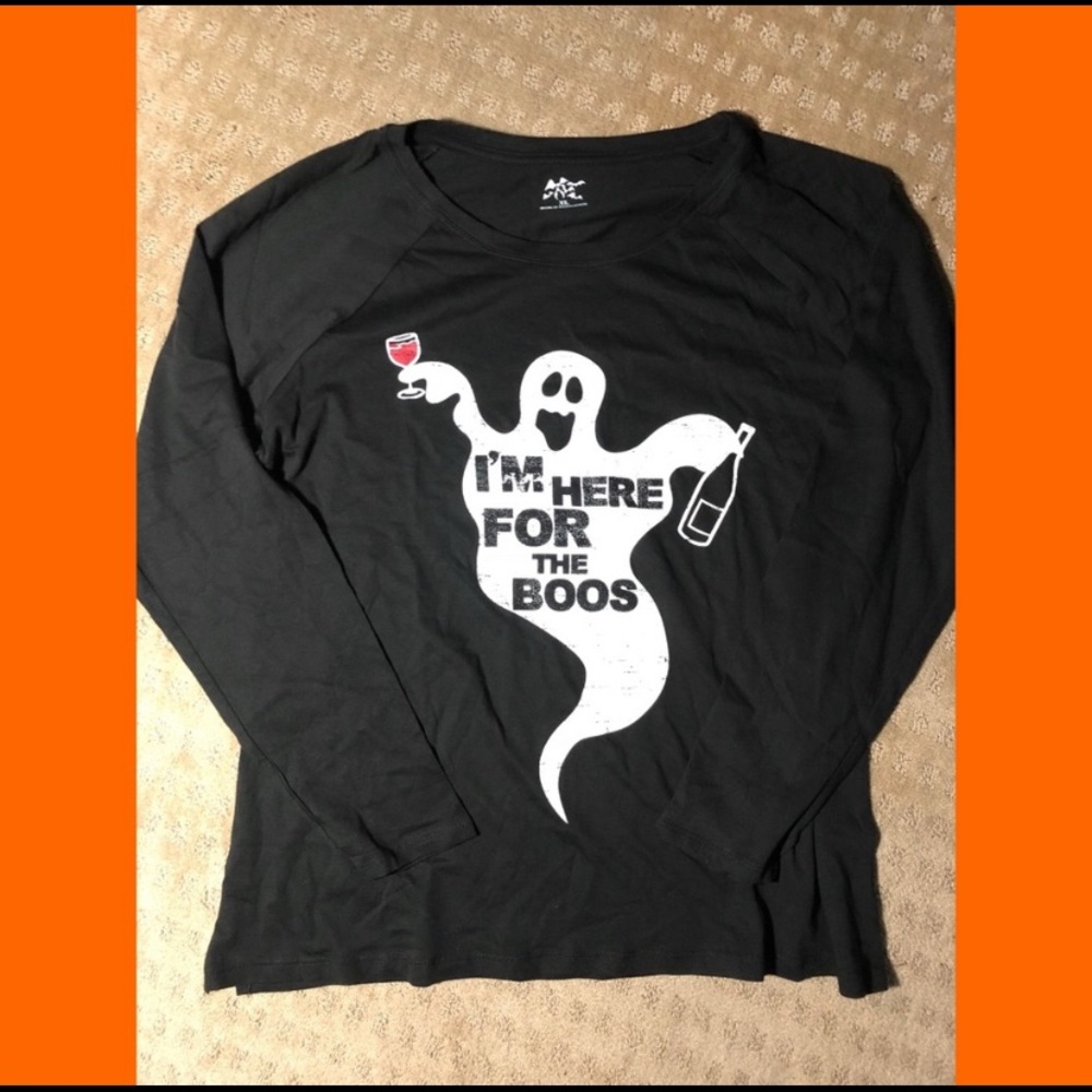 “I’m Here for the Boos” Halloween shirt NWOT 👻🍷